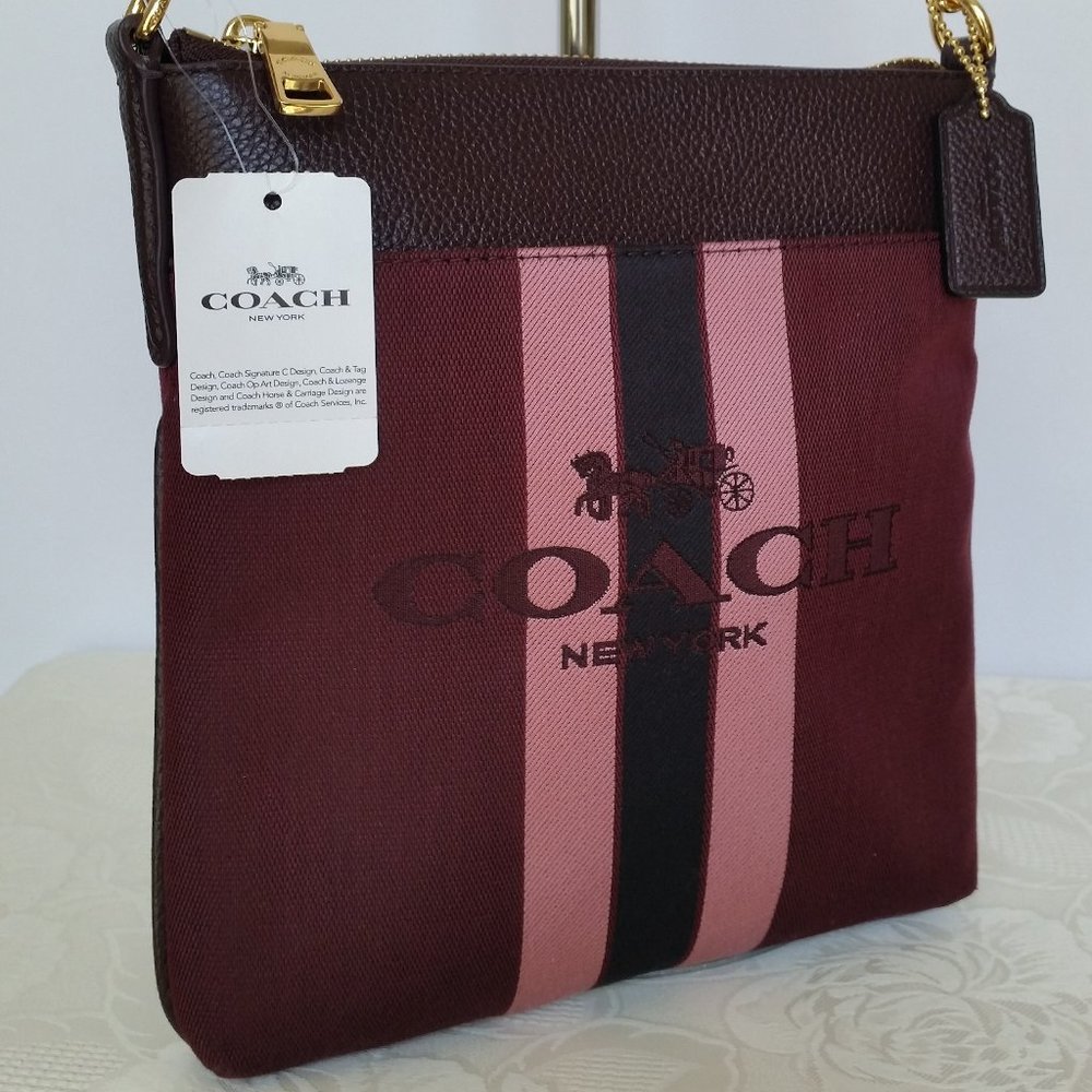 COACH Kitt Horse and Carriage Jacquard Crossbody - Picture 4 of 15